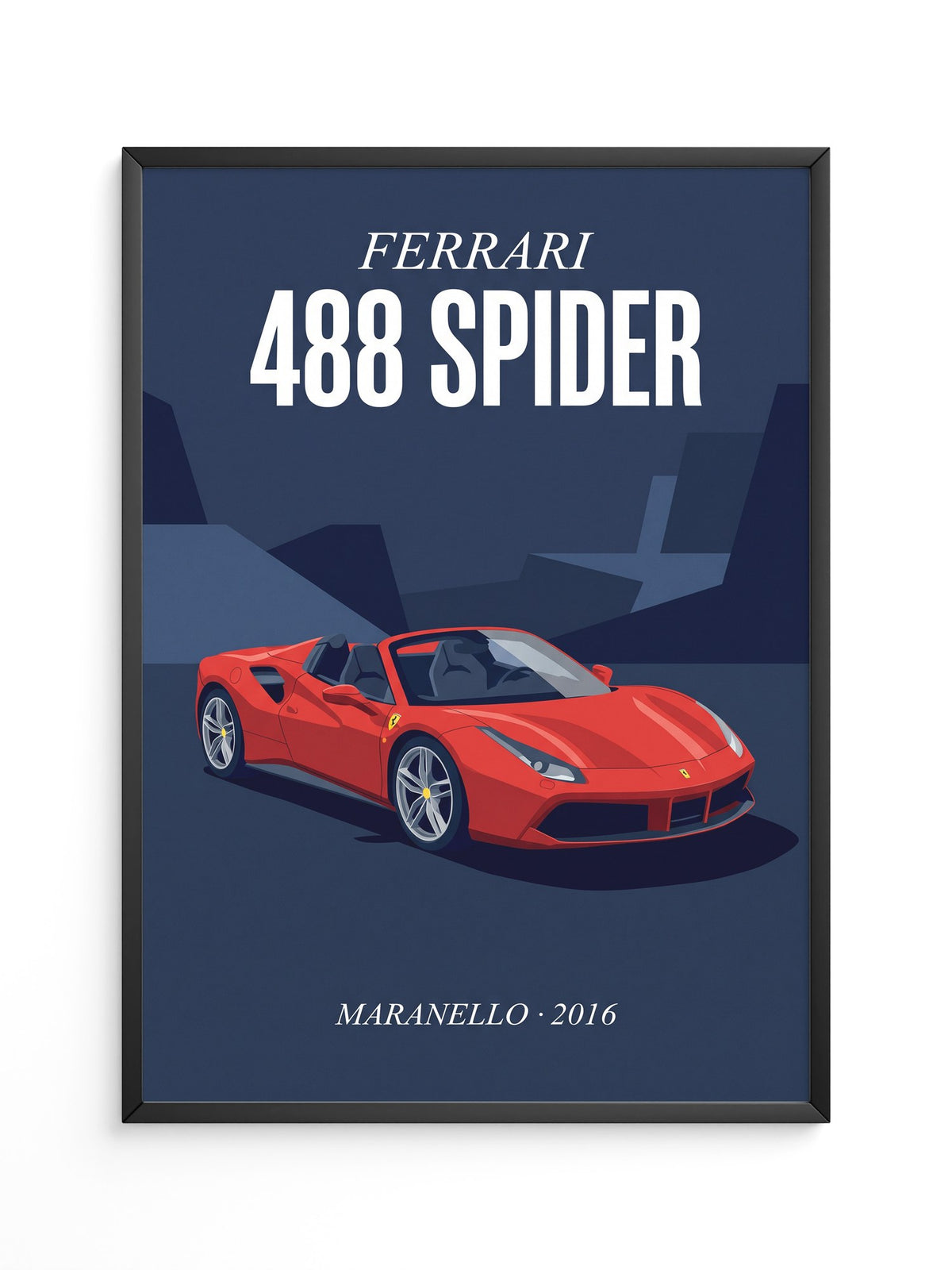 Ferrari Cabrio Rot Retro Stil