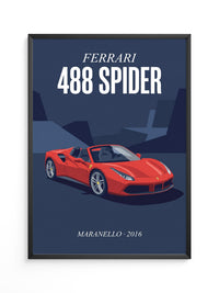 Ferrari Cabrio Rot Retro Stil