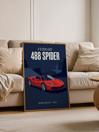 Ferrari Cabrio Rot Retro Stil