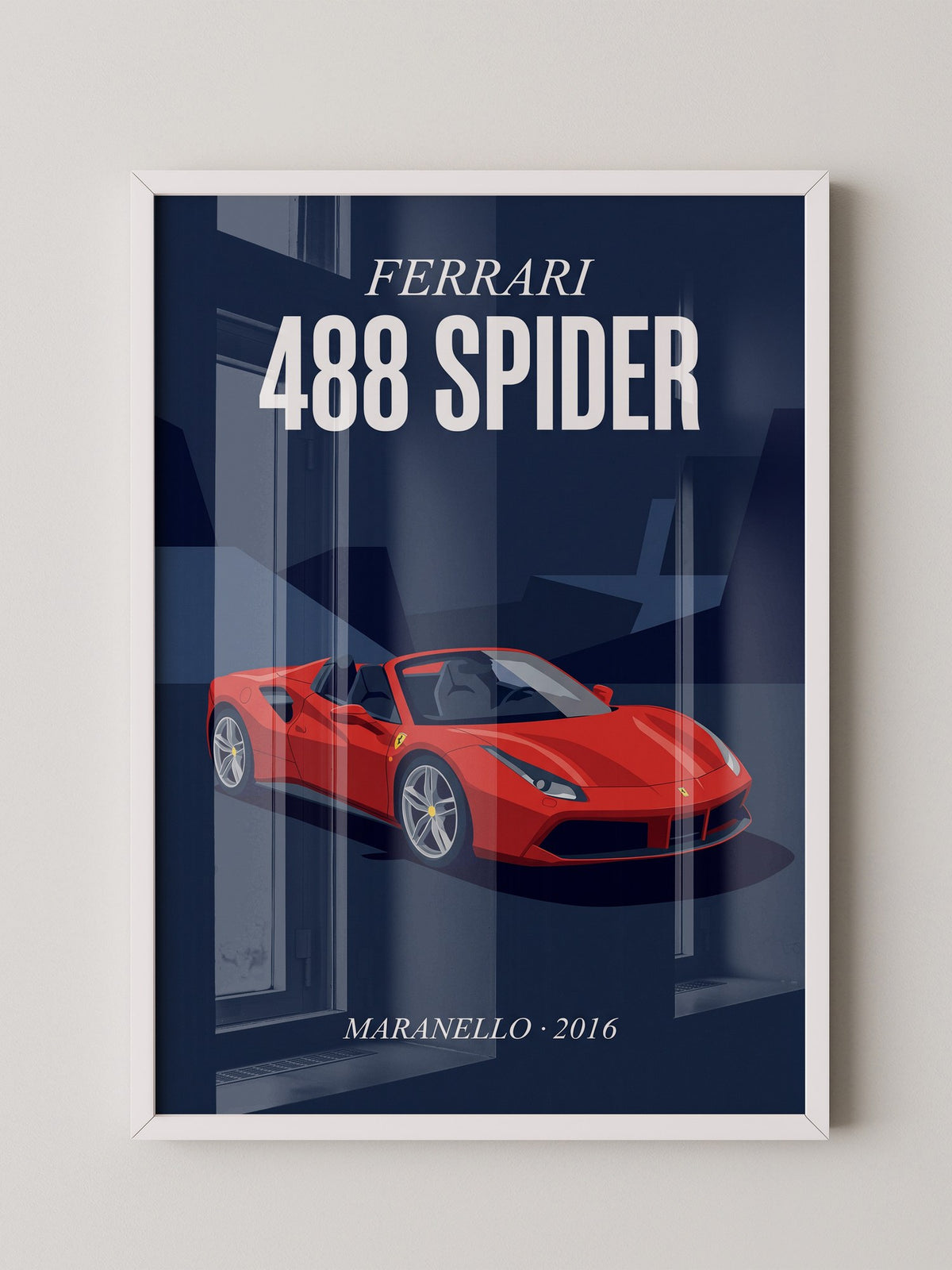 Ferrari Cabrio Rot Retro Stil