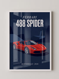 Ferrari Cabrio Rot Retro Stil