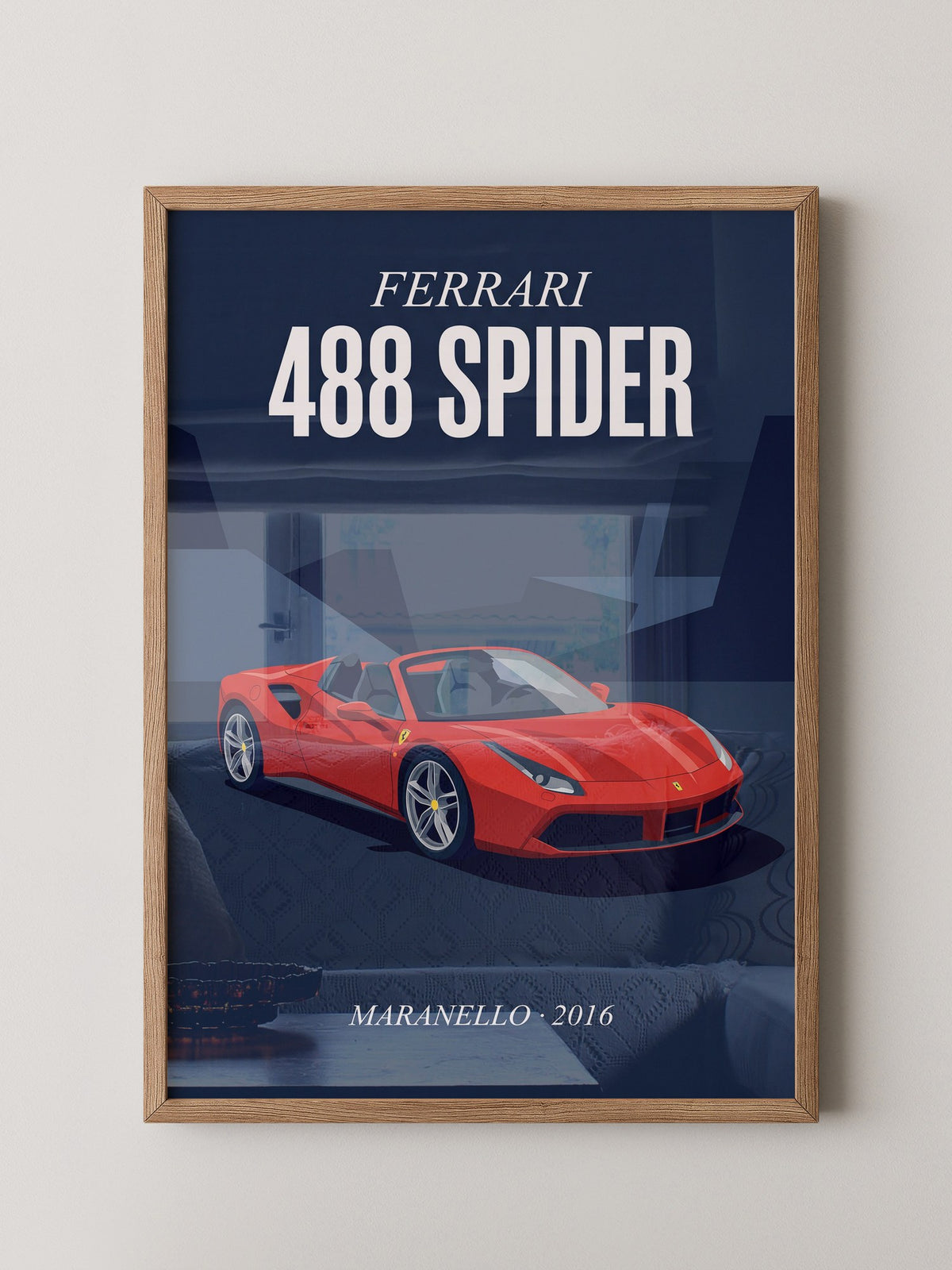 Ferrari Cabrio Rot Retro Stil