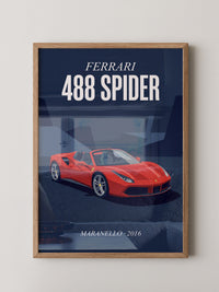 Ferrari Cabrio Rot Retro Stil