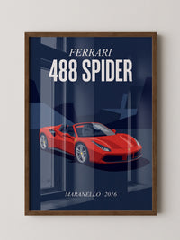 Ferrari Cabrio Rot Retro Stil
