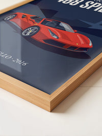 Ferrari Cabrio Rot Retro Stil