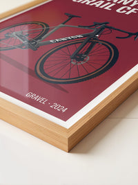 Gravelbike Illustration Rot