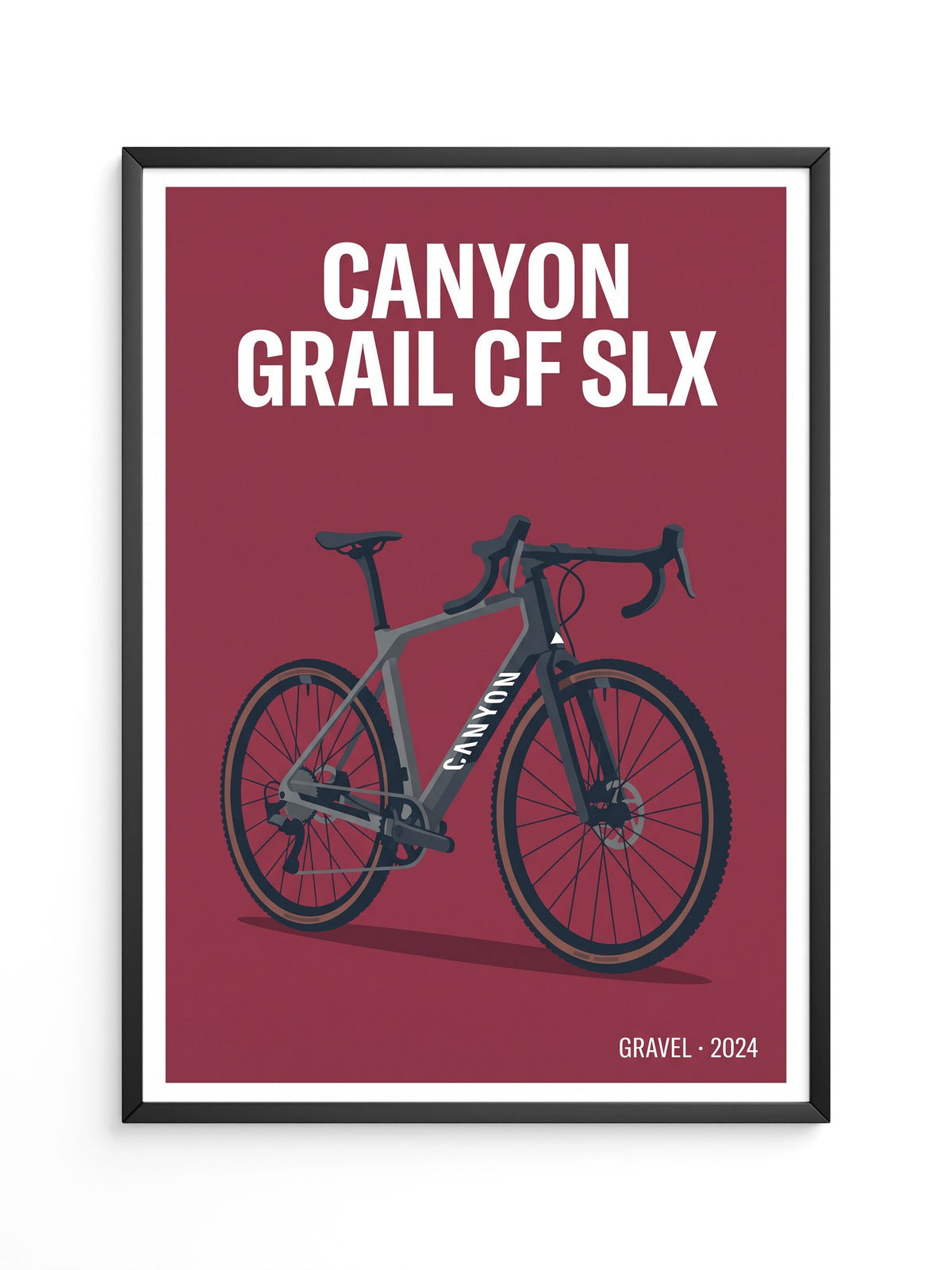 Gravelbike Illustration Rot