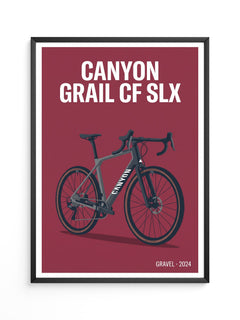 Gravelbike Illustration Rot