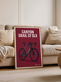 Gravelbike Illustration Rot