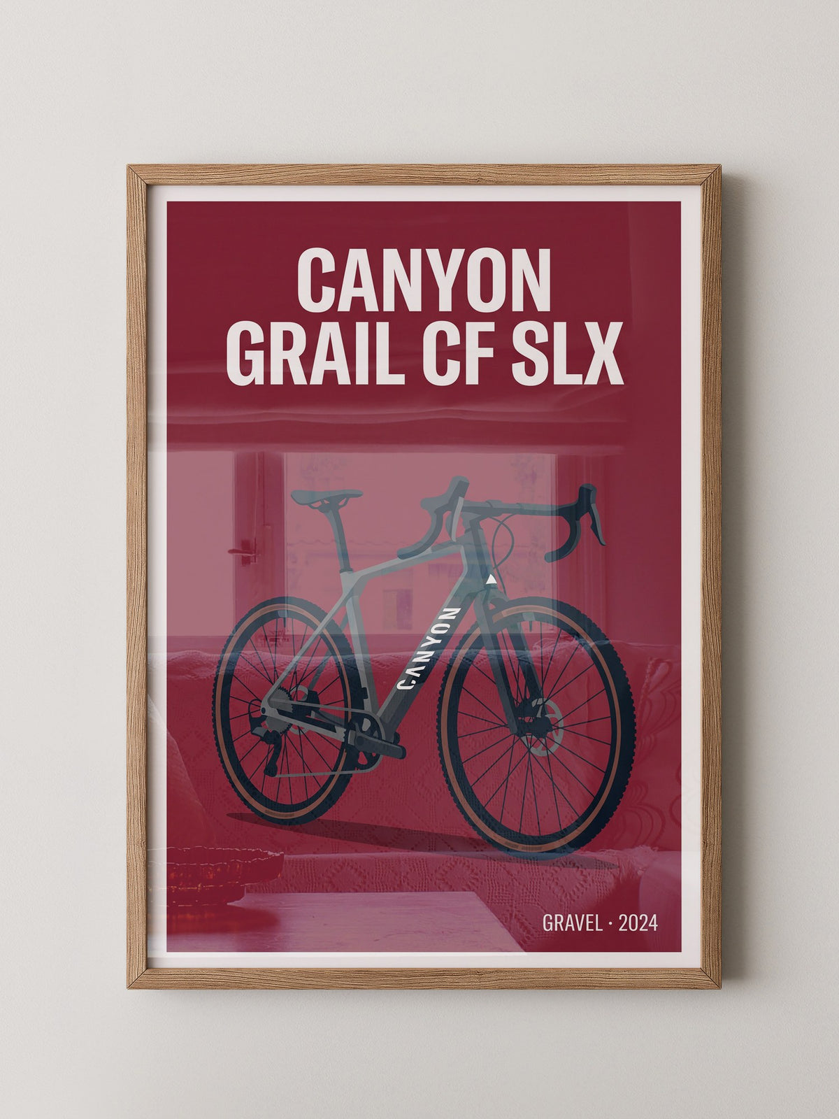 Gravelbike Illustration Rot