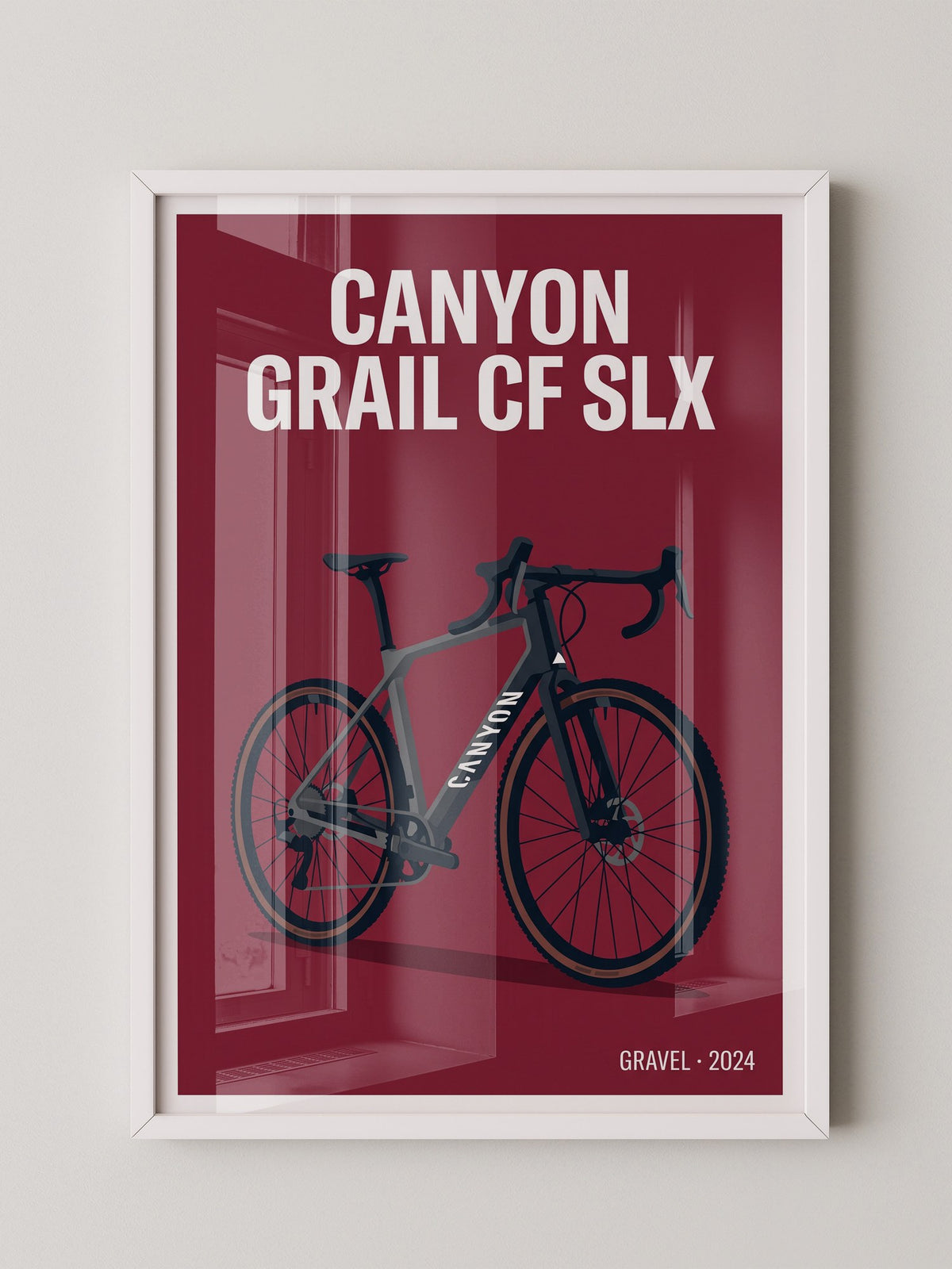 Gravelbike Illustration Rot