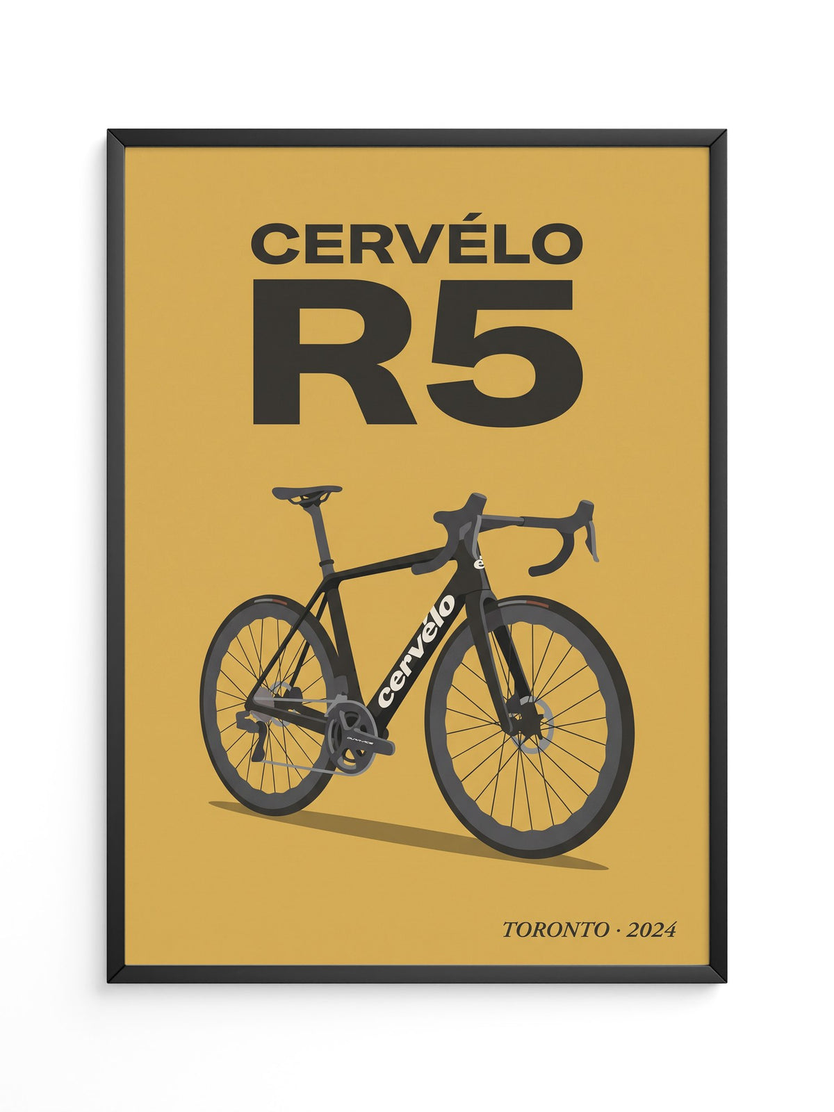 Rennrad schwarz moderne Typografie