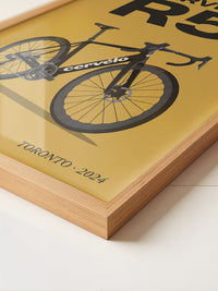 Rennrad schwarz moderne Typografie