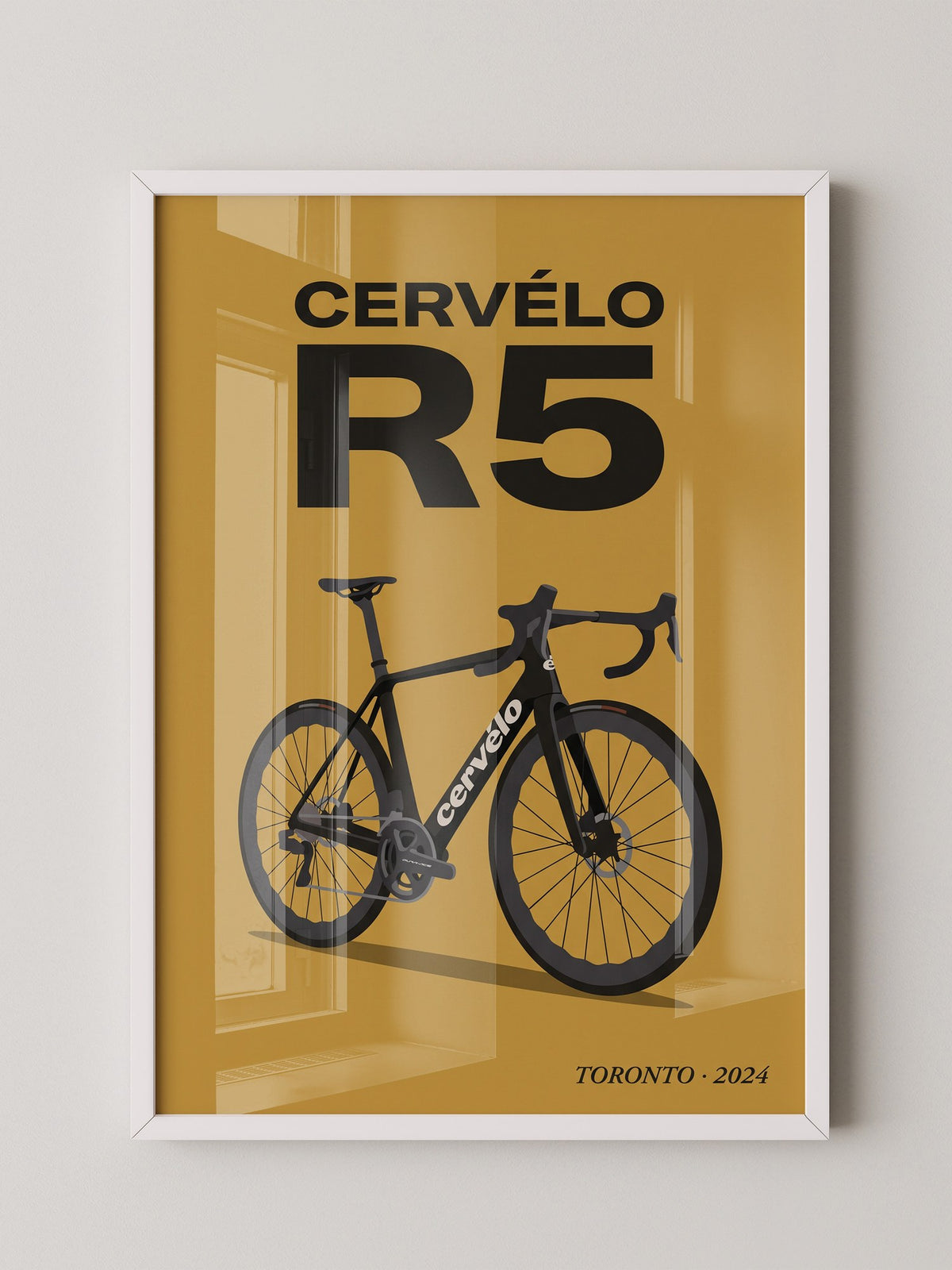 Rennrad schwarz moderne Typografie