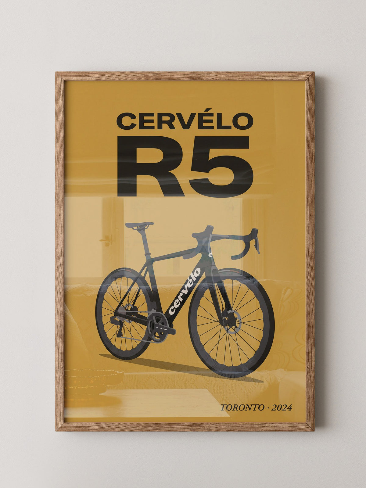 Rennrad schwarz moderne Typografie