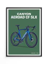 Aero Rennrad Blau auf Grün