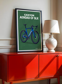 Aero Rennrad Blau auf Grün