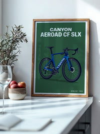 Aero Rennrad Blau auf Grün