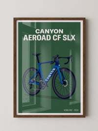 Aero Rennrad Blau auf Grün