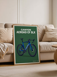 Aero Rennrad Blau auf Grün