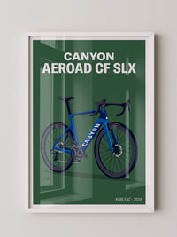 Aero Rennrad Blau auf Grün