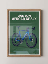 Aero Rennrad Blau auf Grün