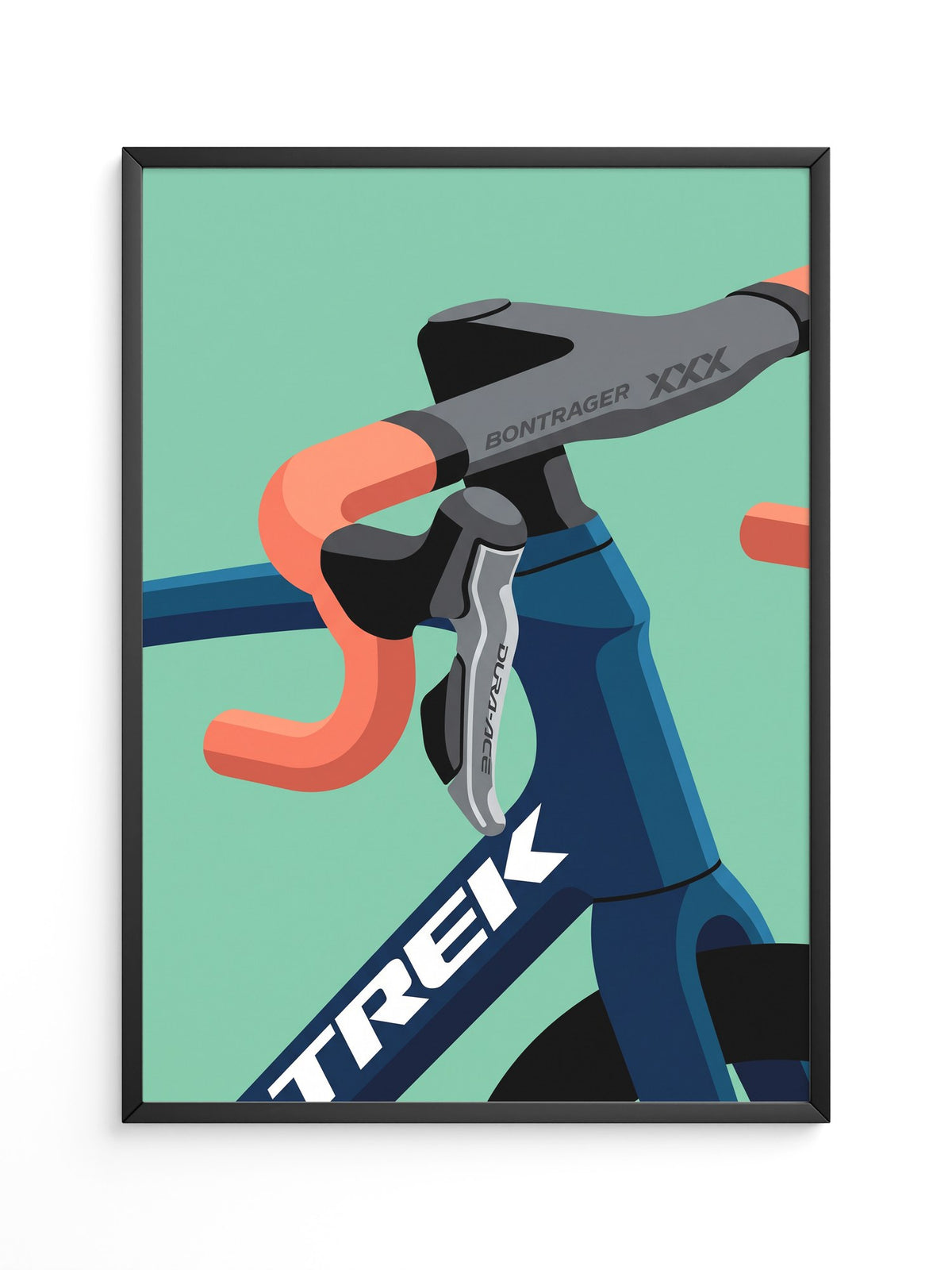 Fahrradlenker Grafik Orange Blau