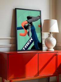 Fahrradlenker Grafik Orange Blau