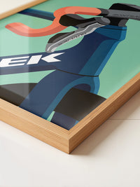 Fahrradlenker Grafik Orange Blau