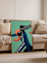 Fahrradlenker Grafik Orange Blau