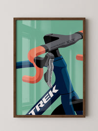 Fahrradlenker Grafik Orange Blau