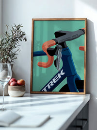 Fahrradlenker Grafik Orange Blau