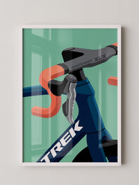 Fahrradlenker Grafik Orange Blau