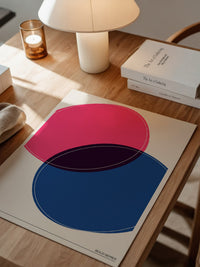 Pink Blau Überlappung Geometrie