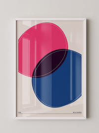 Pink Blau Überlappung Geometrie