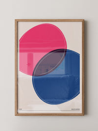 Pink Blau Überlappung Geometrie