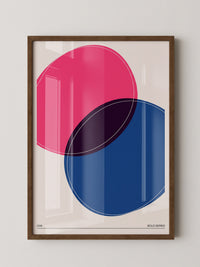 Pink Blau Überlappung Geometrie