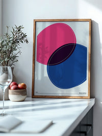 Pink Blau Überlappung Geometrie