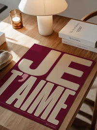 Je T'aime Großbuchstaben
