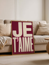 Je T'aime Großbuchstaben