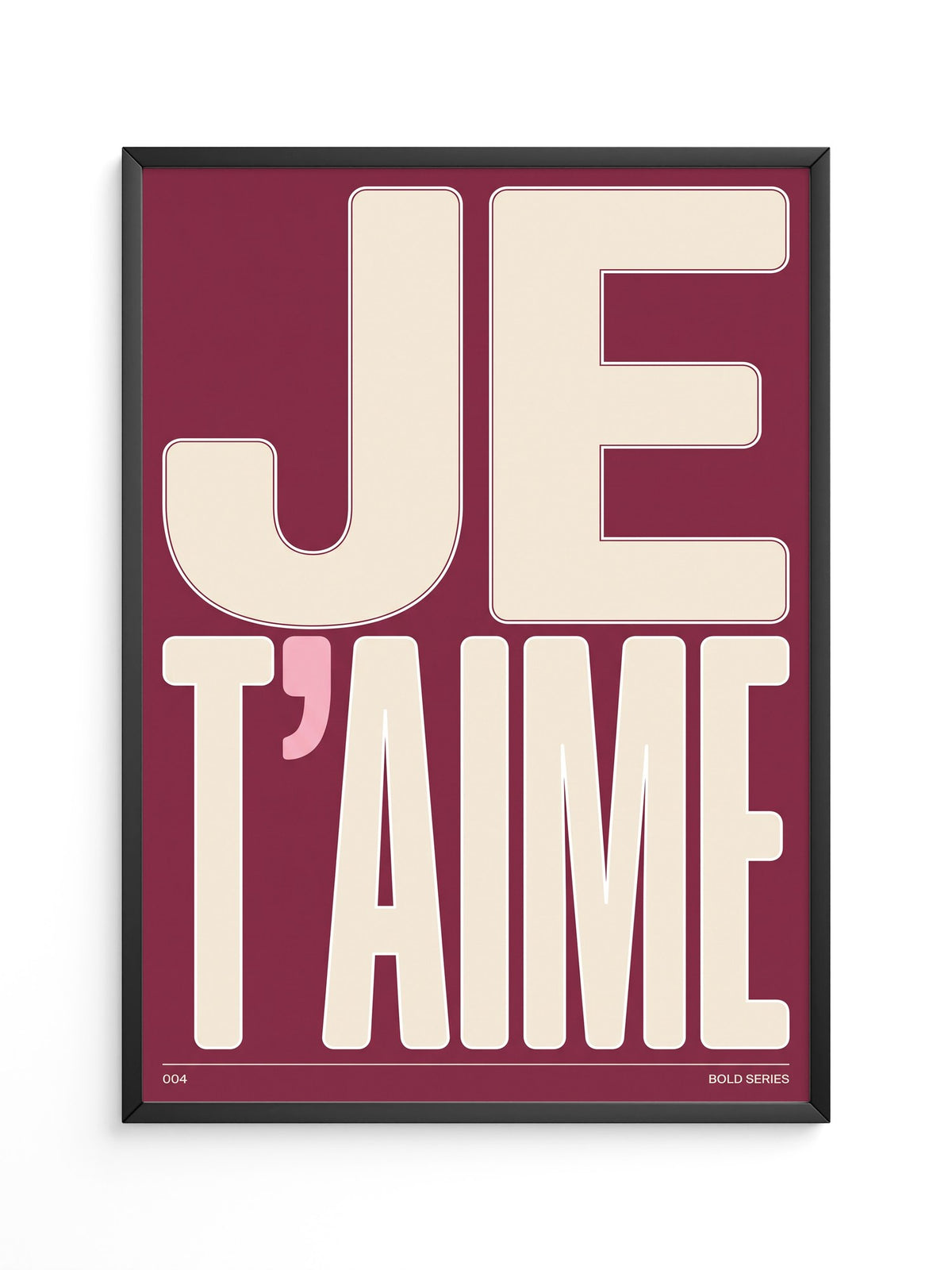 Je T'aime Großbuchstaben