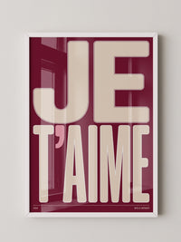 Je T'aime Großbuchstaben