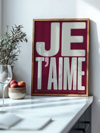 Je T'aime Großbuchstaben
