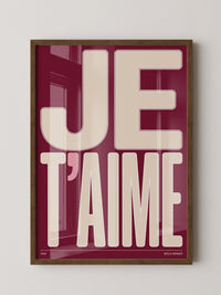 Je T'aime Großbuchstaben