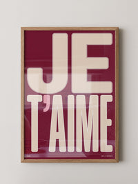 Je T'aime Großbuchstaben