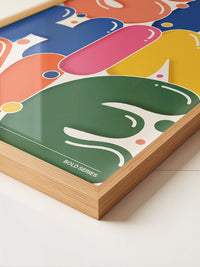 Bunte Buchstaben im Pop-Art Stil