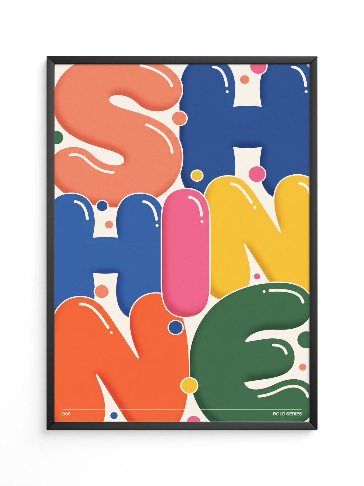 Bunte Buchstaben im Pop-Art Stil