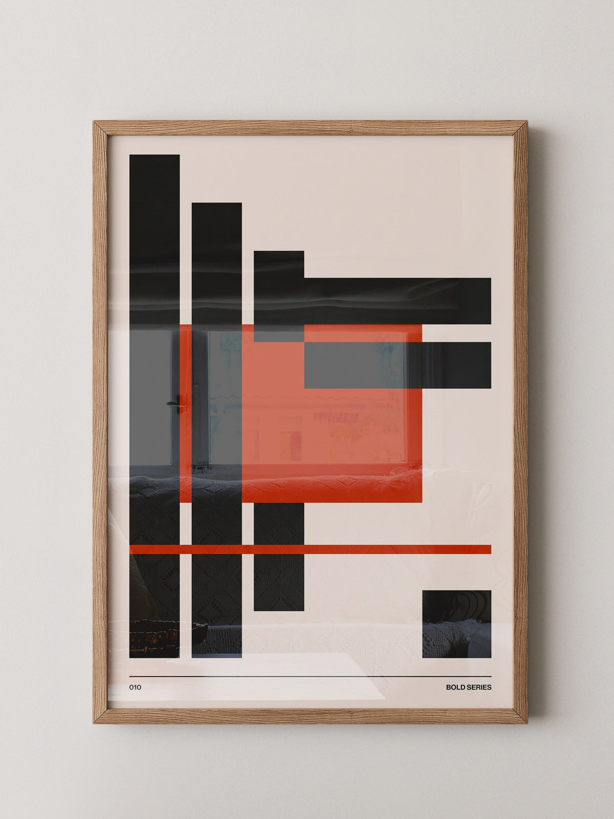 Rote Rechtecke Abstrakt Design