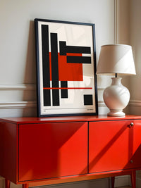 Rote Rechtecke Abstrakt Design
