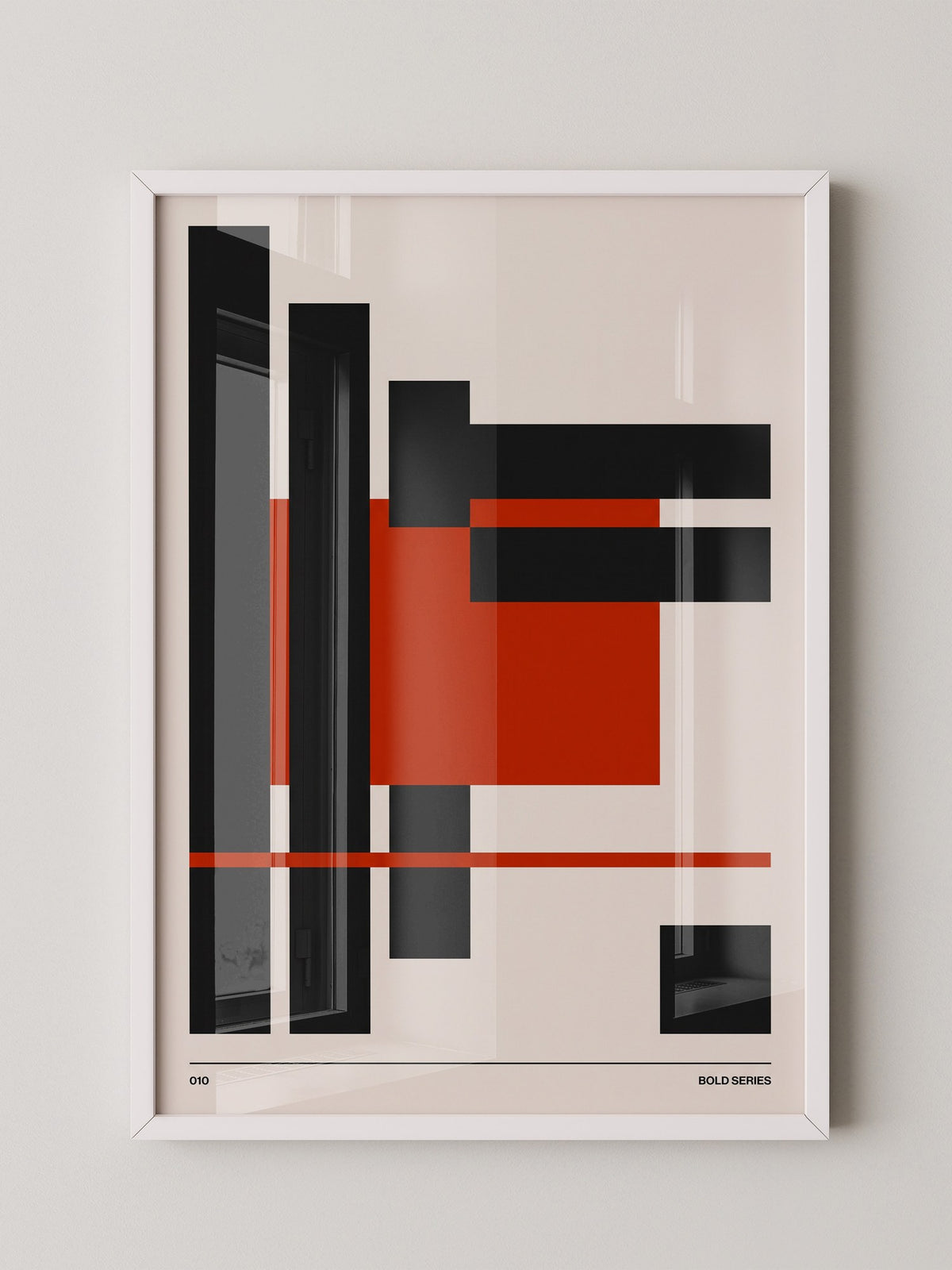 Rote Rechtecke Abstrakt Design